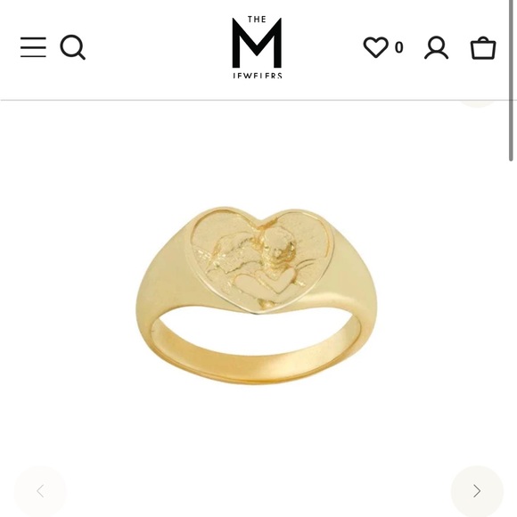 Gold Angel Signet Ring - Picture 2 of 5